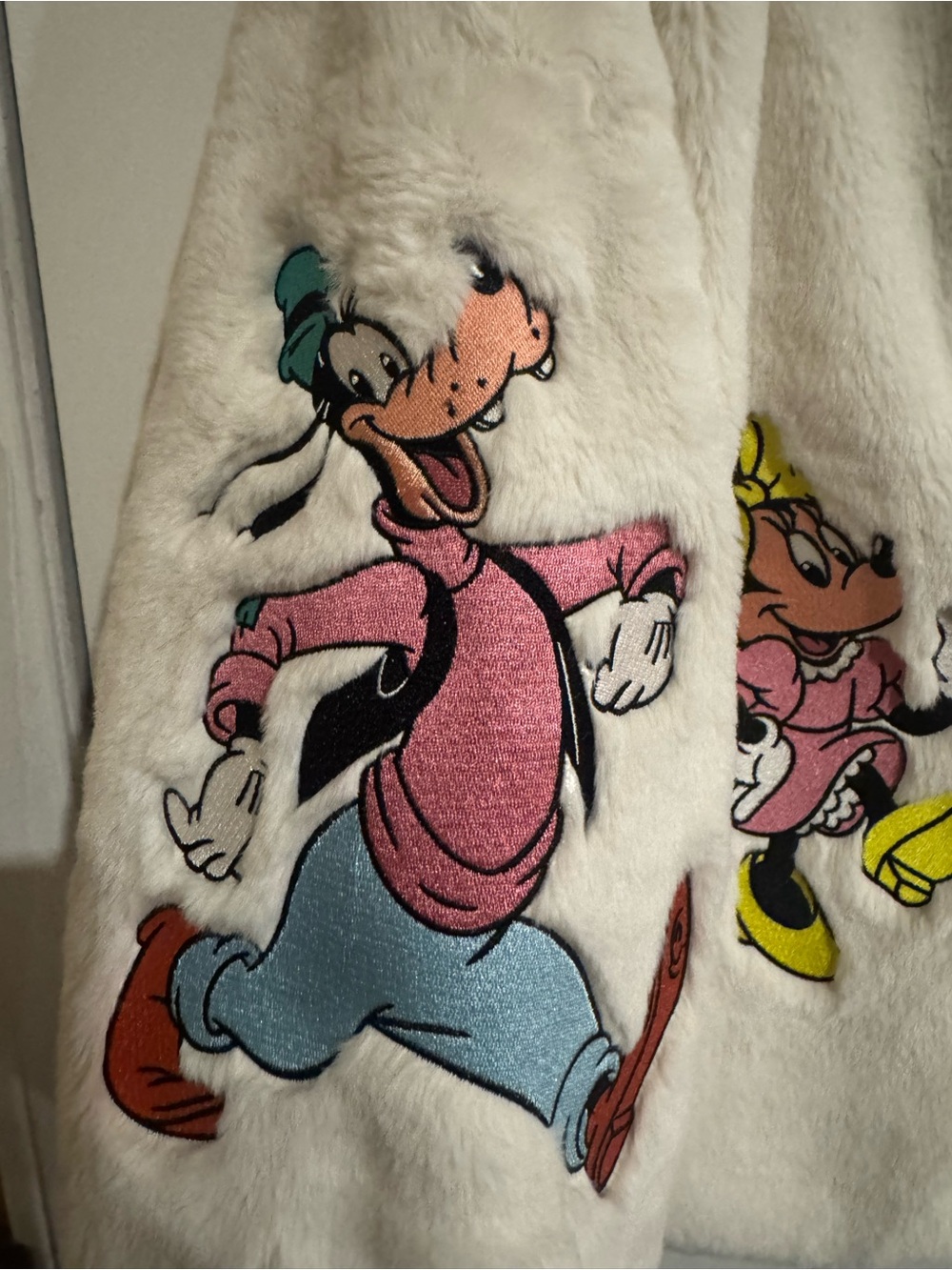 Disney Mickey & Friends Faux Fur Full-Zip Jacket Adult - Picture 8 of 10